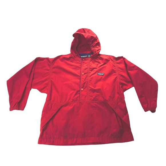 Patagonia Other - Patagonia Kids Red Anorak Hooded Pullover Jacket‎ Size M Lightweight 51884